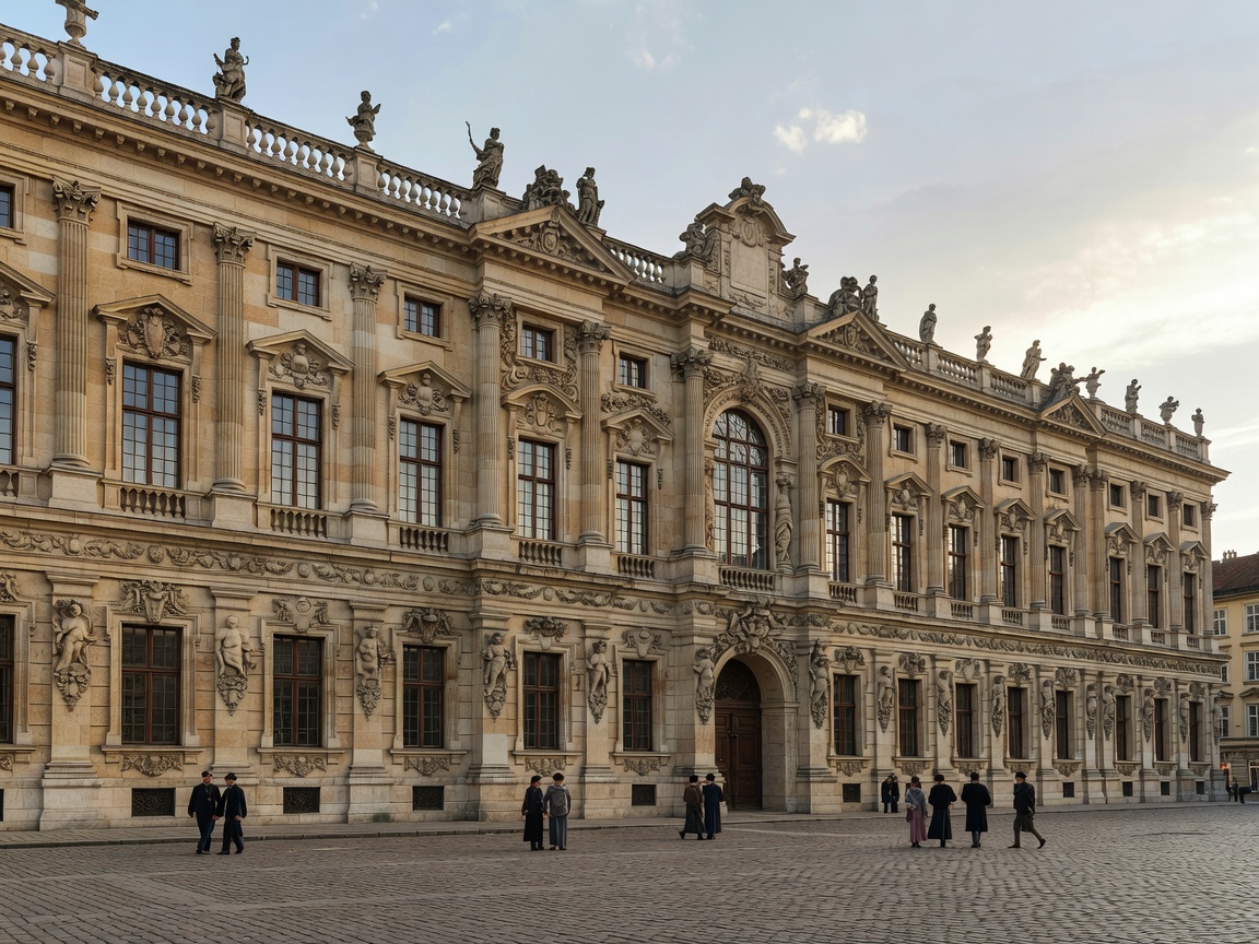 Ornate historic European facade viewed from a square